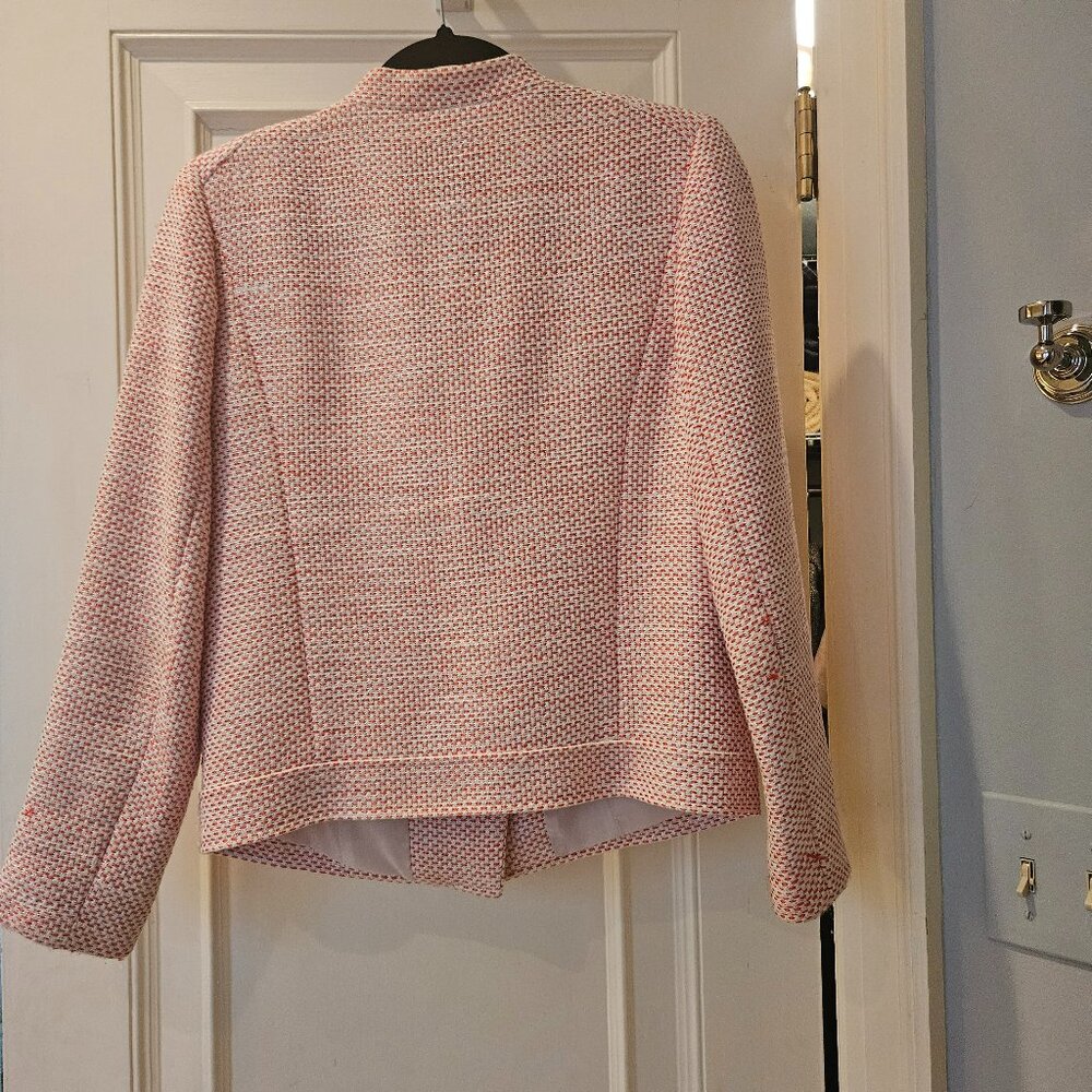 Coral and Off-White  Classiques Entier Tweed Jacket Size Small